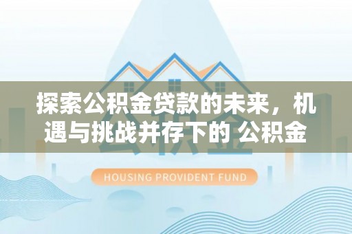 南澳探索公积金贷款的未来，机遇与挑战并存下的 公积金贷款风险防控