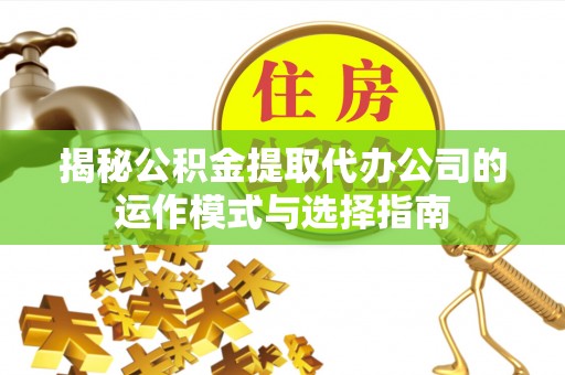 南澳揭秘公积金提取代办公司的运作模式与选择指南