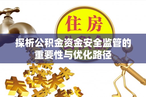 南澳探析公积金资金安全监管的重要性与优化路径