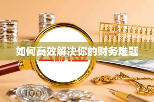 南澳如何高效解决你的财务难题
