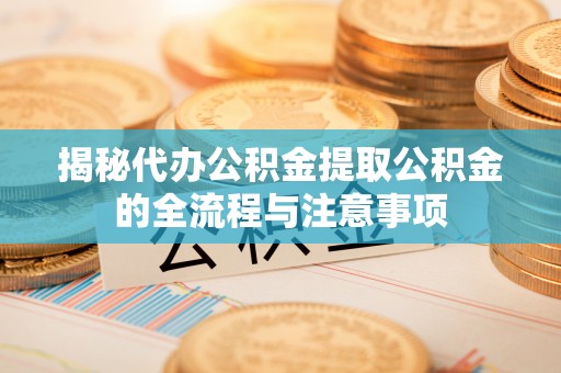 南澳揭秘代办公积金提取公积金的全流程与注意事项