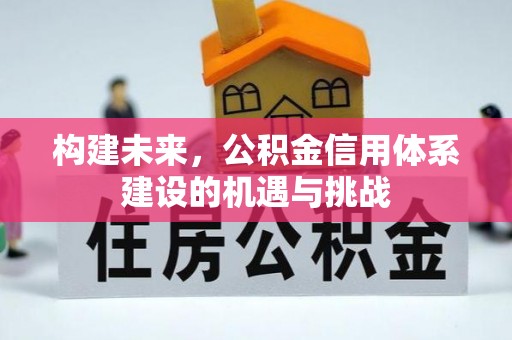 南澳构建未来，公积金信用体系建设的机遇与挑战