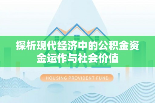 南澳探析现代经济中的公积金资金运作与社会价值