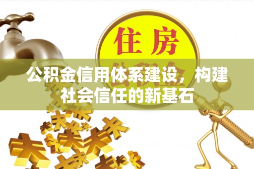 南澳公积金信用体系建设，构建社会信任的新基石