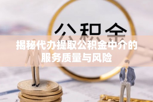 南澳揭秘代办提取公积金中介的服务质量与风险